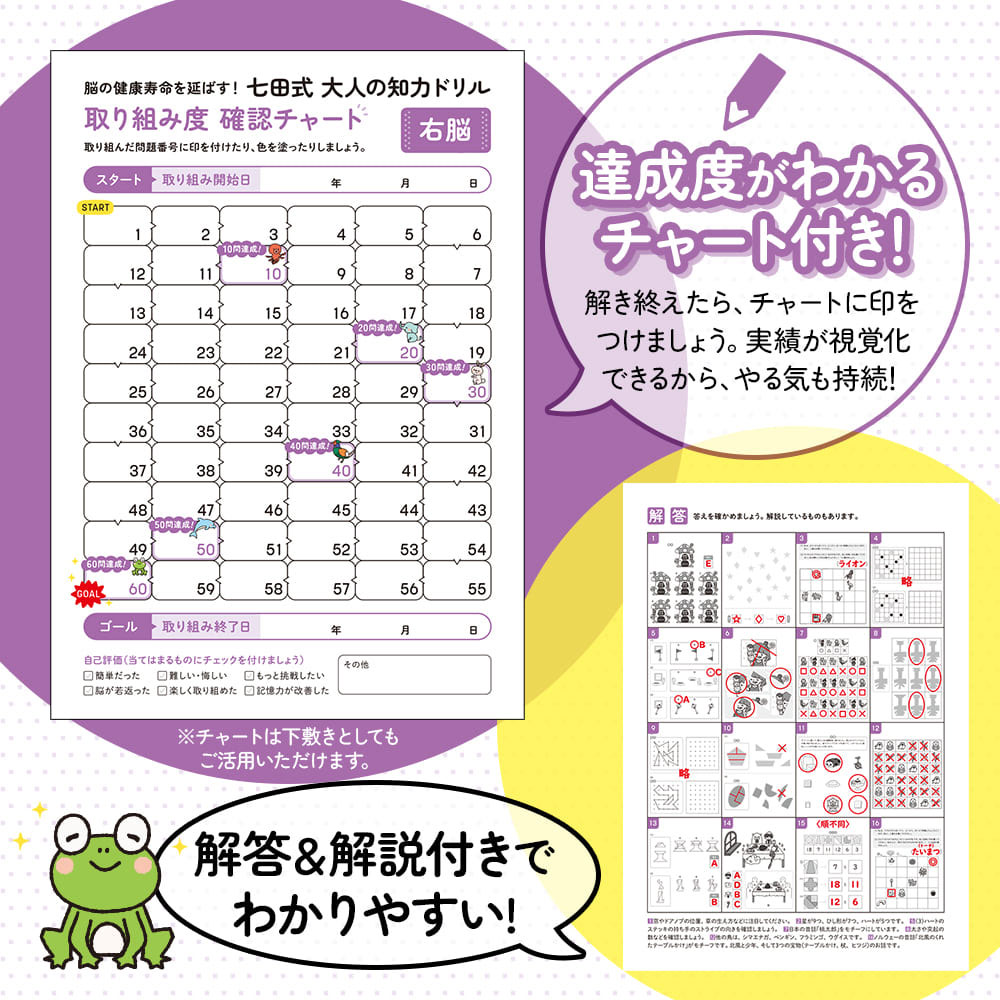 まとめ得 脳の健康寿命を延ばす！ 七田式 大人の知力ドリル 右脳 x [6個] /k |  | 03