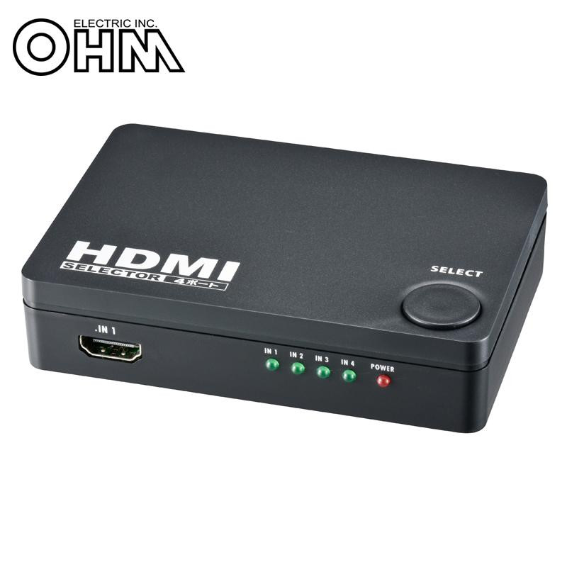 OHM 4ポート HDMIセレクター AV-S04S-K /a