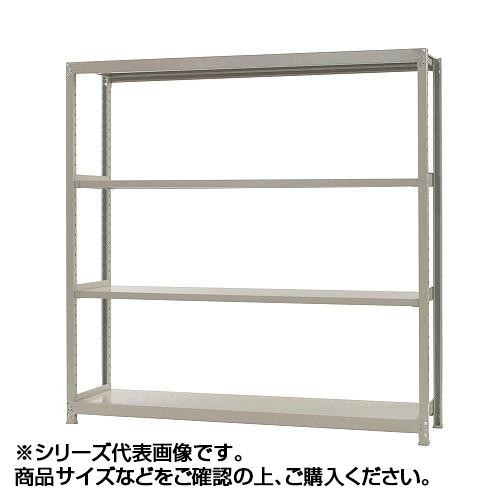 数量は多い 軽中量ラック　耐荷重150kgタイプ　単体　間口1500×奥行600×高さ1800mm　4段　アイボリー /a