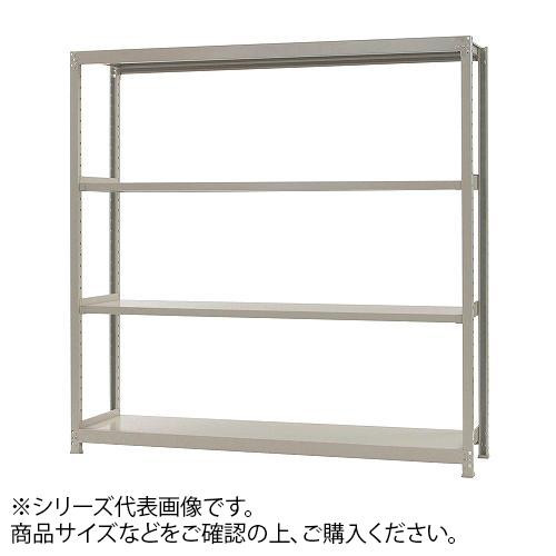 軽中量ラック　耐荷重200kgタイプ　単体　間口1800×奥行300×高さ1200mm　4段　アイボリー /a