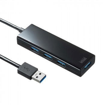 まとめ得 サンワサプライ　急速充電ポート付きUSB3.1 Gen1 ハブ　ブラック　USB-3H420BK x [2個] /a