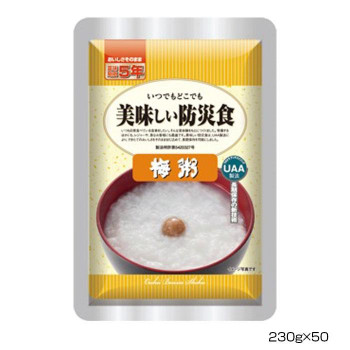 アルファフーズ UAA食品　美味しい防災食　食物アレルギー27品目不使用商品梅粥230g×50食 /a