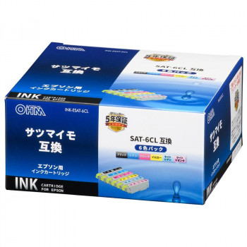 まとめ得 OHM エプソン互換インクカートリッジ サツマイモ 6色パック INK ESAT 6CL x [2個] /a :a1 1638906 m:WEB TWOHAN in