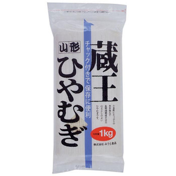 みうら食品 チャック付蔵王ひやむぎ 1kg×10袋 /a