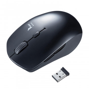 まとめ得 サンワサプライ 静音ワイヤレスブルーLEDコンボマウス ブラック MA-WBTBL193BK x [2個] /a