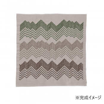 まとめ得 Sashiko Textile lab　花ふきんキット　刺し子キット　Peaks(Sage)　SK453 x [2個] /a