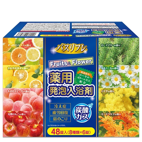 まとめ得 バスリフレ薬用発泡入浴剤フルーツ＆フラワー ライオンケミカル 入浴剤  x [4個] /h | 