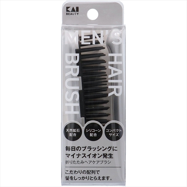 まとめ得 ＫＱ１８３５ 折りたたみヘアケアブラシ 貝印 ブラシ  x [3個] /h | 