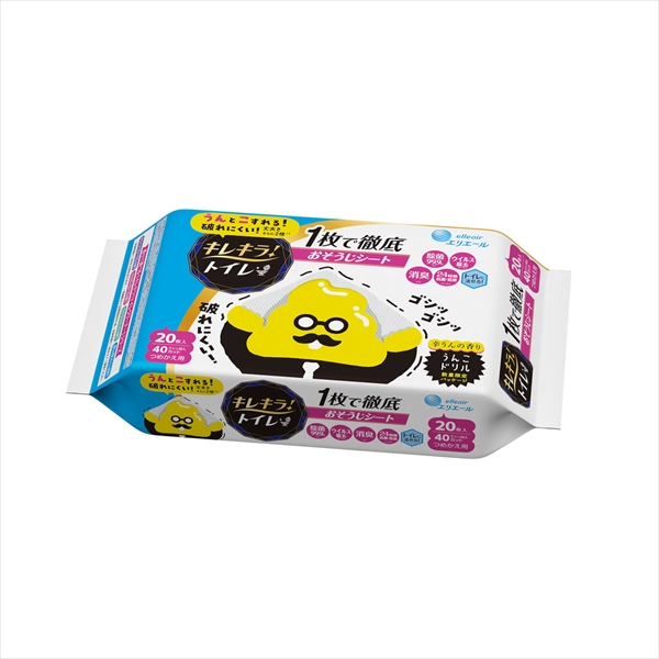 まとめ得 キレキラトイレクリーナー１枚で徹底おそうじシートうんこドリル企画品 住居洗剤・トイレ用 x [8個] /h | 