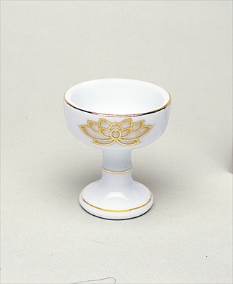 まとめ得 白上金ハス仏器 中 マルエス 仏具  x [4個] /h | 
