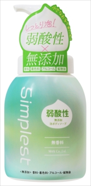 まとめ得 Ｓｉｍｐｌｅｓｔ 弱酸性無添加泡ボディソープ 本体 マックス ボディソープ  x [5個] /h | 