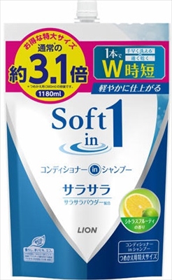 Yahoo! Yahoo!ショッピング(ヤフー ショッピング)まとめ得 ソフトインワンシャンプー サラサラ つめかえ用 特大 ライオン シャンプー  x [3個] /h