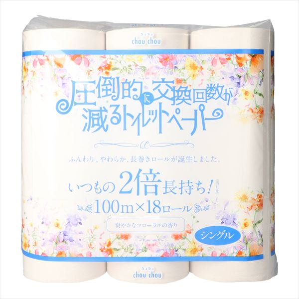 まとめ得 圧倒的に交換回数が減るトイレットペーパーシュシュ１８ロールシングル２倍巻き 泉製紙  x [3個] /h | 