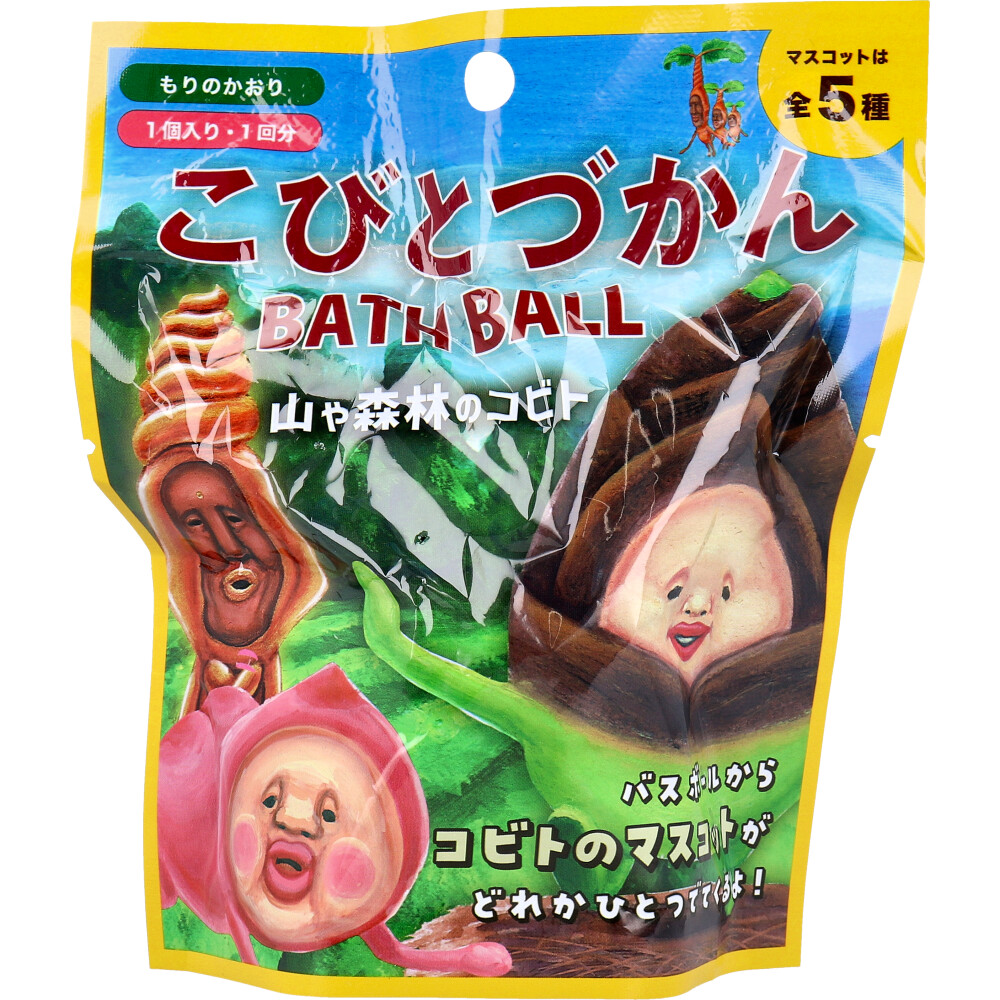 まとめ得 こびとづかんバスボール 山や森林のコビト もりのかおり 55g 1回分 x [4個] /k | 