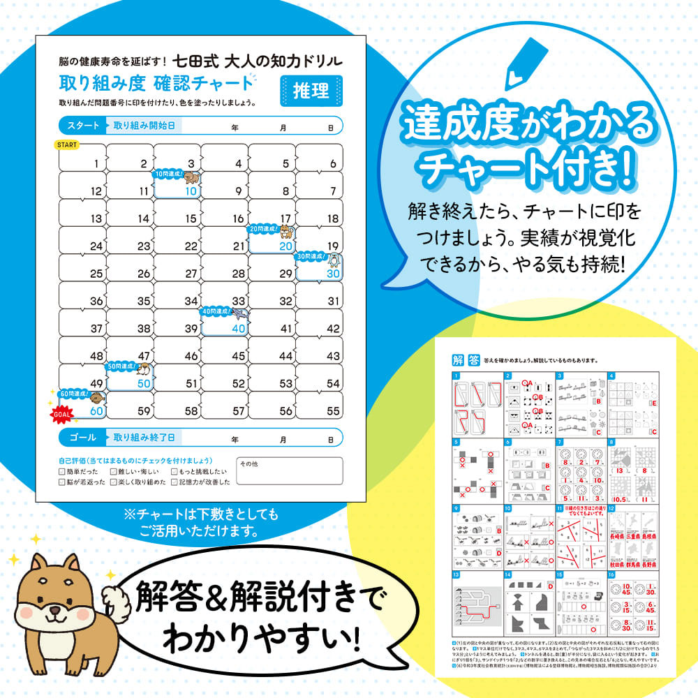 まとめ得 脳の健康寿命を延ばす！ 七田式 大人の知力ドリル 推理 x [2個] /k |  | 03