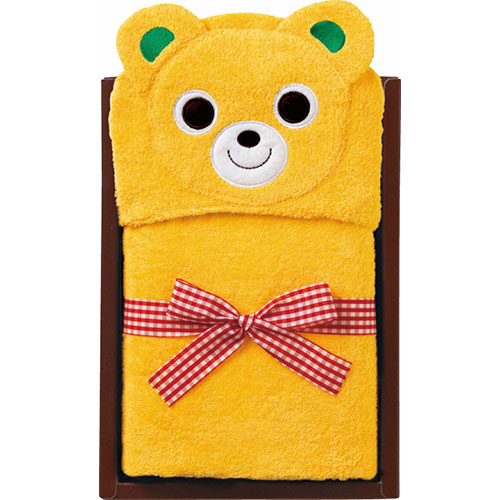 ミキハウス ギフトタオル フード付きバスタオル(65×130cm、フード部含まず)×1 10-8914-560Y C6080604 /l | 