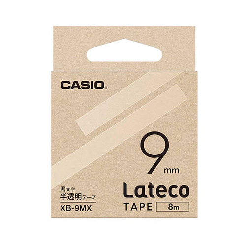 まとめ得 カシオ計算機 Lateco 詰め替え用テープ 9mm 半透明テープ 黒文字 XB-9MX x [2個] /l