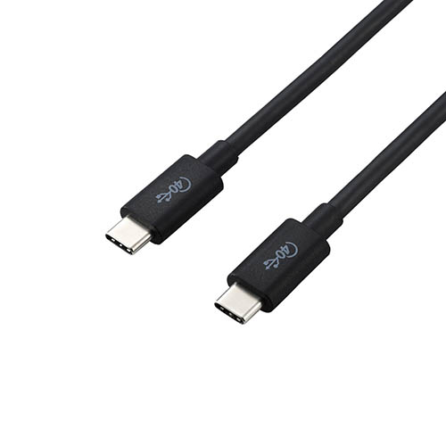 まとめ得 エレコム USB4ケーブル/C-Cタイプ/認証品/PD対応/40Gbps/0.8m/ブラック USB4-CC5P08BK x [2個] /l