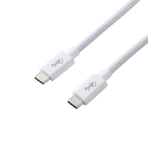 エレコム USB4ケーブル/C-Cタイプ/認証品/PD対応/40Gbps/0.8m/ホワイト USB4-CC5P08WH /l