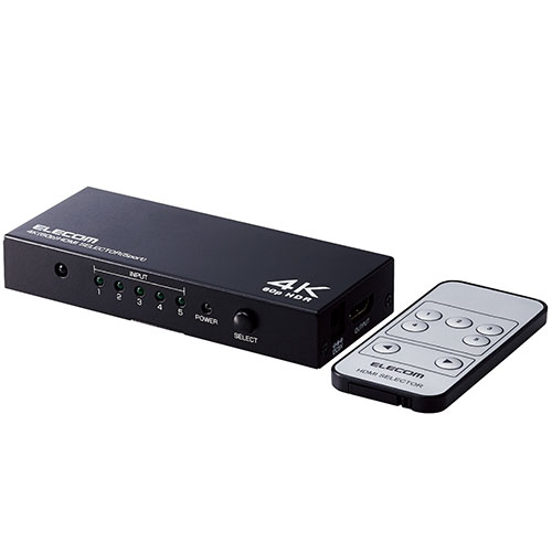 エレコム HDMI切替器(5ポート) DH-SW4KP51BK /l