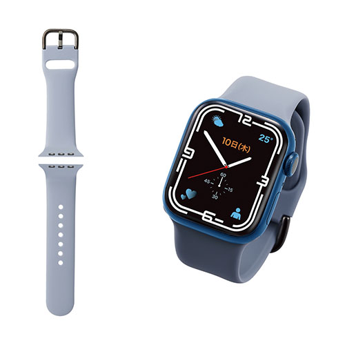 まとめ得 エレコム Apple Watch用シリコンバンド ニュアンスカラー(41/40/38mm) ネイビー AW-41BDSCGNV x [2個] /l | 