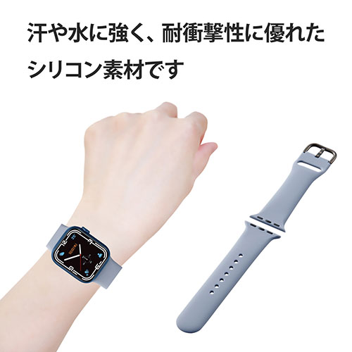 まとめ得 エレコム Apple Watch用シリコンバンド ニュアンスカラー(41/40/38mm) ネイビー AW-41BDSCGNV x [2個] /l |  | 02