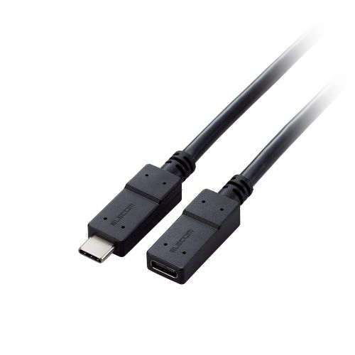 まとめ得 エレコム USB Type C 延長ケーブル 0.5m PD 60W ブラック USB3-ECC05BK x [2個] /l