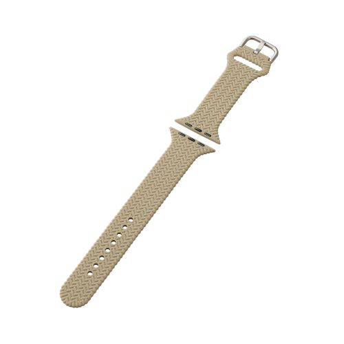 エレコム Apple Watch用 シリコンバンド 編込デザインタイプ (49/45/44/42mm) カーキ AW-45BDSCBKH /l | 