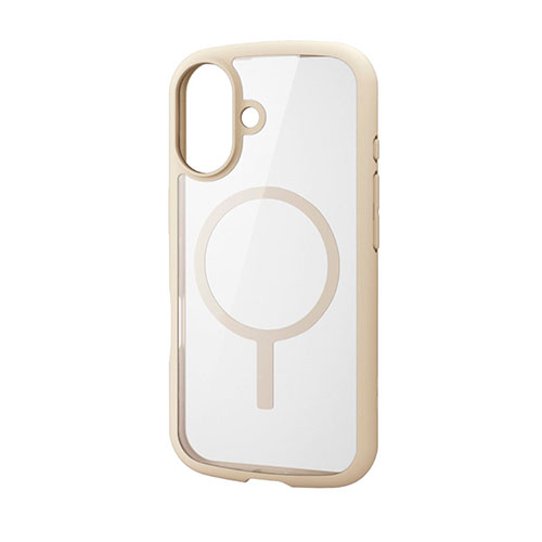 エレコム iPhone 16 ハイブリッドケース TOUGH SLIM LITE フレームカラー MAGKEEP アイボリー PM-A24ATSLFCMWH /l | 