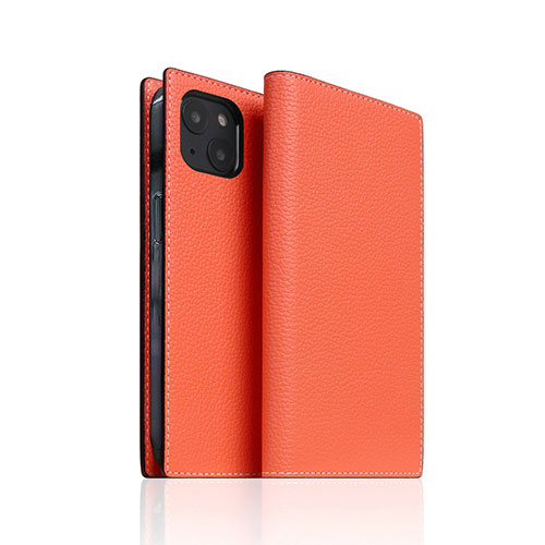 SLG Design Neon Full Grain Leather Case for iPhone 14 コーラル 手帳型 SD24303i14CR /l :l1 4570047583034:WEB TWOHAN in