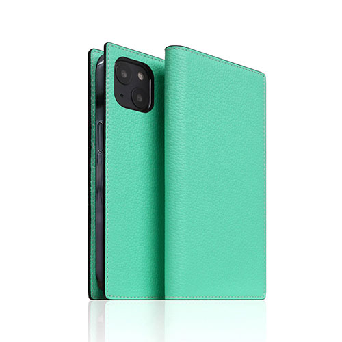 SLG Design Neon Full Grain Leather Diary Case for iPhone 14 ティール 手帳型 SD24305i14TL /l :l1 4570047583058:WEB TWOHAN in