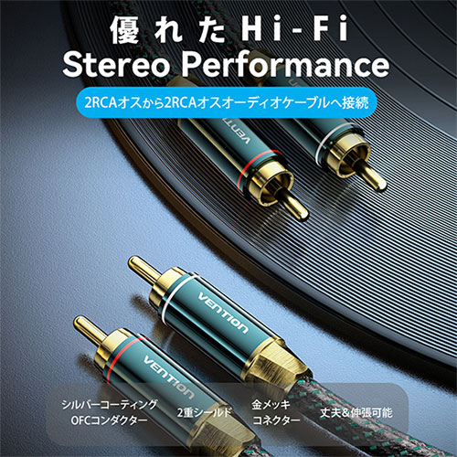 Vention RCA Cable 3.5 to 2rca audio cable rca 3.5mm Jack For phone