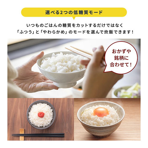 SOUYI JAPAN 糖質カット炊飯器 かんたん糖質制限 通常の炊飯釜と糖質カット釜の2種付属 チャコールグレー SY-138-CG /l |  | 04