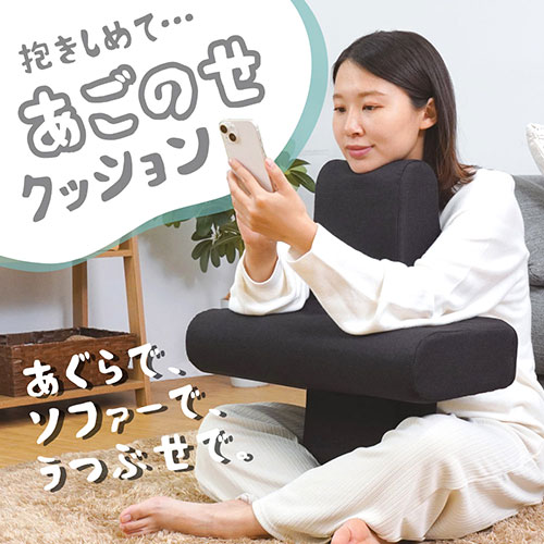 サンコー 抱きしめて あごのせクッション あぐらで・ソファーで・うつぶせで楽々 AGNS24HBK /l |  | 01