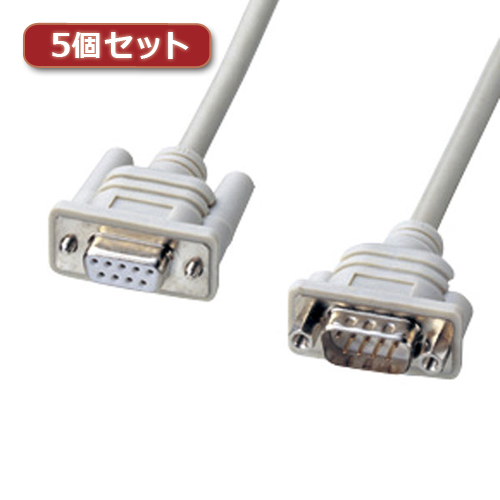 【5本セット】 サンワサプライ エコRS-232Cケーブル 2m KR-EC9EN2X5 /l