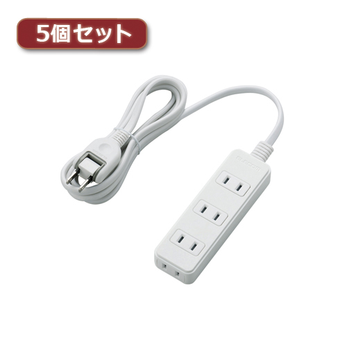 まとめ得 5個セットエレコム 電源タップ(雷ガード付き) T-KS02-2420WH T-KS02-2420WHX5 x [2個] /l