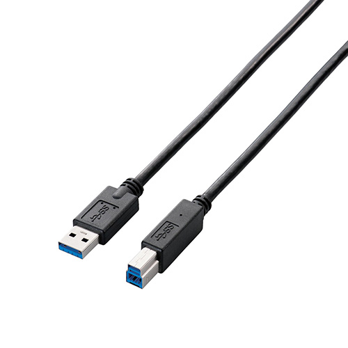 【5個セット】エレコム A to Bケーブル/3.0m/RoHS/簡易パッケージ/ブラック USB3-AB30BK/RSX5 /l