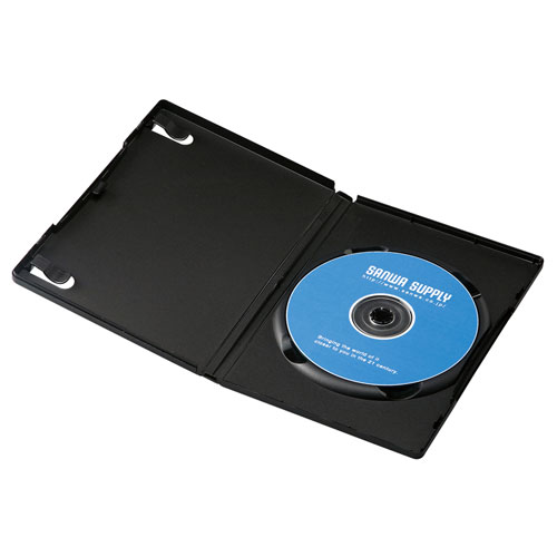 【5個セット(10枚×5)】 サンワサプライ DVDトールケース(1枚収納・10枚セット・ブラック) DVD-TN1-10BKNX5 /l