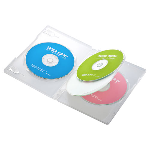 【5個セット(10枚×5)】 サンワサプライ DVDトールケース(4枚収納・10枚セット・クリア) DVD-TN4-10CLX5 /l