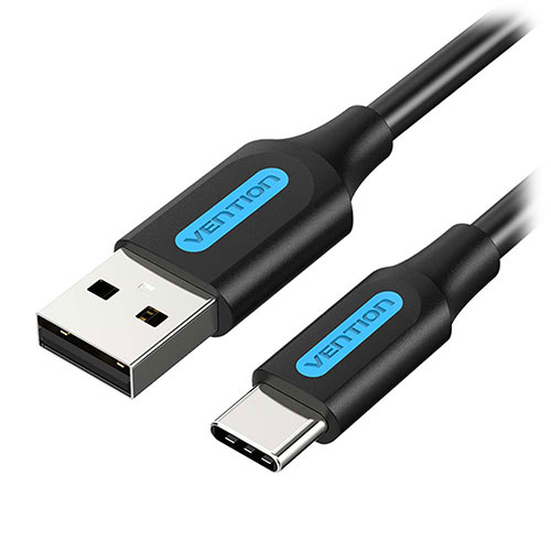 【10個セット】 VENTION USB 2.0 A Male to USB-C Maleケーブル 0.5m Black PVC Type CO-6261X10 /l