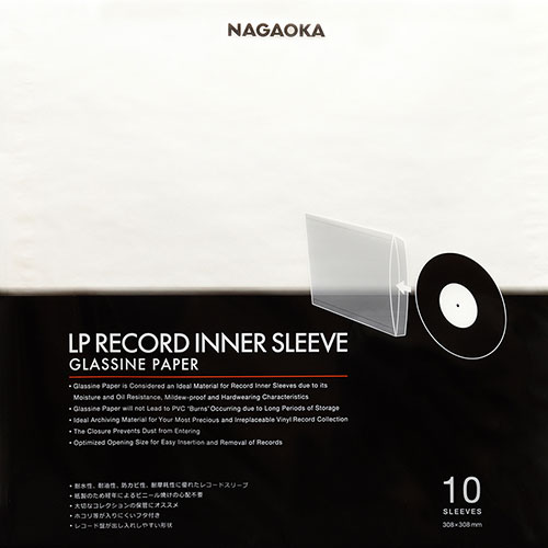 【5個セット】 NAGAOKA グラシン紙 LPレコードインナースリーブ GRS-LP10X5 /l