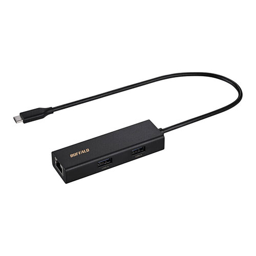 まとめ得 BUFFALO LAN変換アダプタ USB-C オス→メスLAN USB-Ax3 1Gbps対応 Mac・Win対応 ブラック LUD-U3-CU101BK x [2個] /l