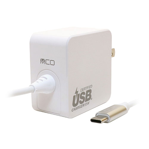 まとめ得 MCO GaN USB-PDケーブル一体型 65w 白 1.5m IPA-GC15AN/WH x [2個] /l