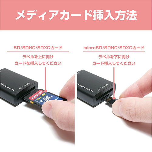 MCO SD microSDカードリーダ ライタ USB-A ダークシルバー USR-ASD1/DS /l｜web-twohan｜05