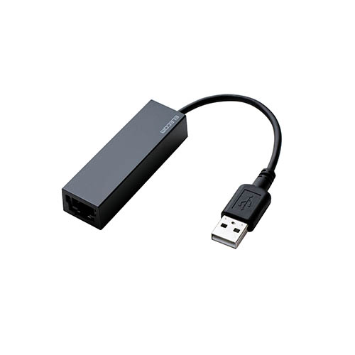 まとめ得 エレコム 有線LANアダプタ/USB2.0/Type-A/ブラック EDC-FUA2-B x [2個] /l