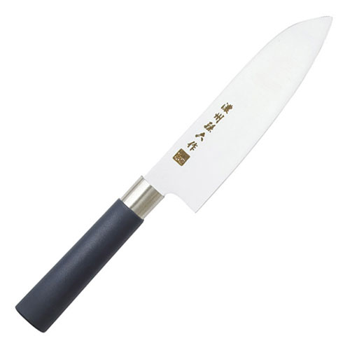 まとめ得 濃州孫六作 三徳包丁 和式黒柄 刃渡17cm 汚れにくく水に強い衛生的な樹脂ハンドル K50103018 x [3個] /l | 