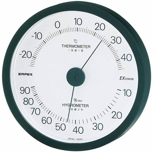 EMPEX 温度・湿度計 エクシード 温度・湿度計 壁掛用 TM-2302 ブラック /l
