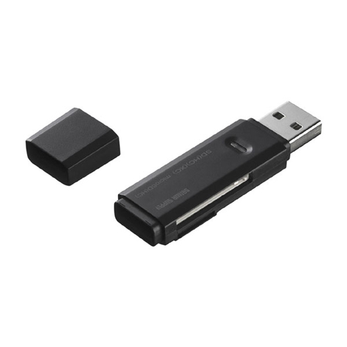 まとめ得 サンワサプライ USB2.0カードリーダーブラック ADR-MSDU2BK x [2個] /l