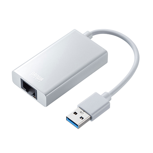 まとめ得 サンワサプライ USB3.2-LAN変換アダプタ(USBハブポート付・ホワイト) USB-CVLAN3WN x [2個] /l