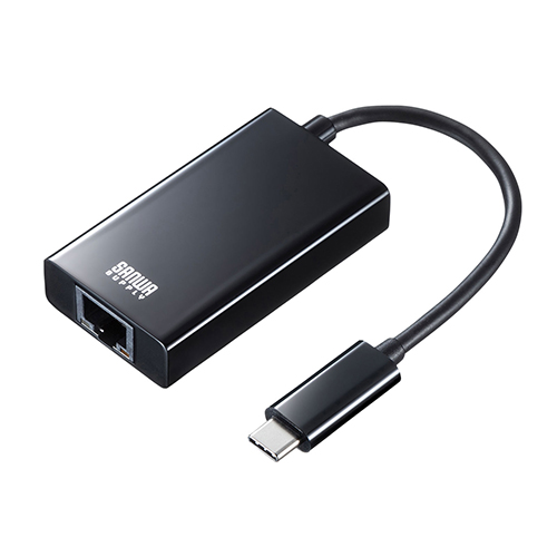 まとめ得 サンワサプライ USB3.2 TypeC-LAN変換アダプタ(USBハブポート付・ブラック) USB-CVLAN4BKN x [2個] /l